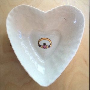 Donegal China Heart Ring Dish